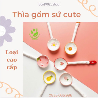 Thìa gốm sứ cao cấp - hoạ tiết dễ thương