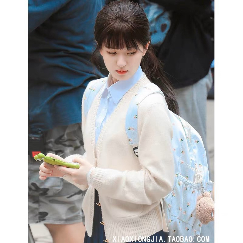 Áo cardigan màu kem giống Tang Trĩ  phim vụng trộm không thể giấu