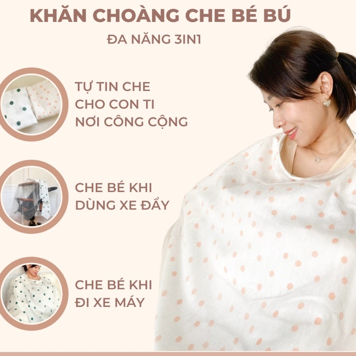 Khăn Choàng Cho Bé Bú, Khăn Choàng Che Nắng, Khăn Choàng Cho Trẻ Sơ Sinh