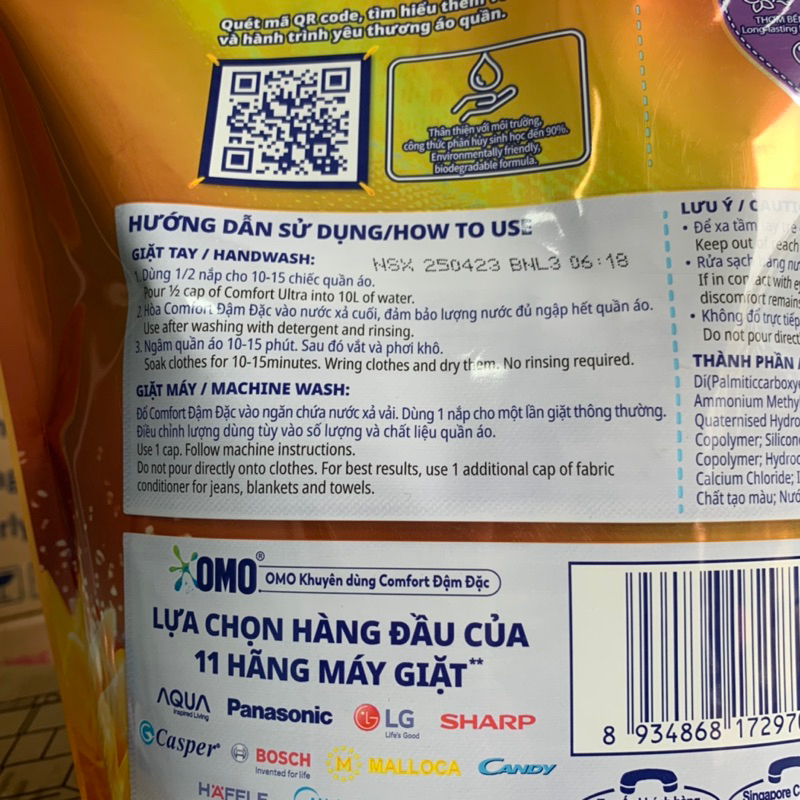 Nước xả vải Comfort hương nước hoa thiên nhiên SOPHIA 3,2L