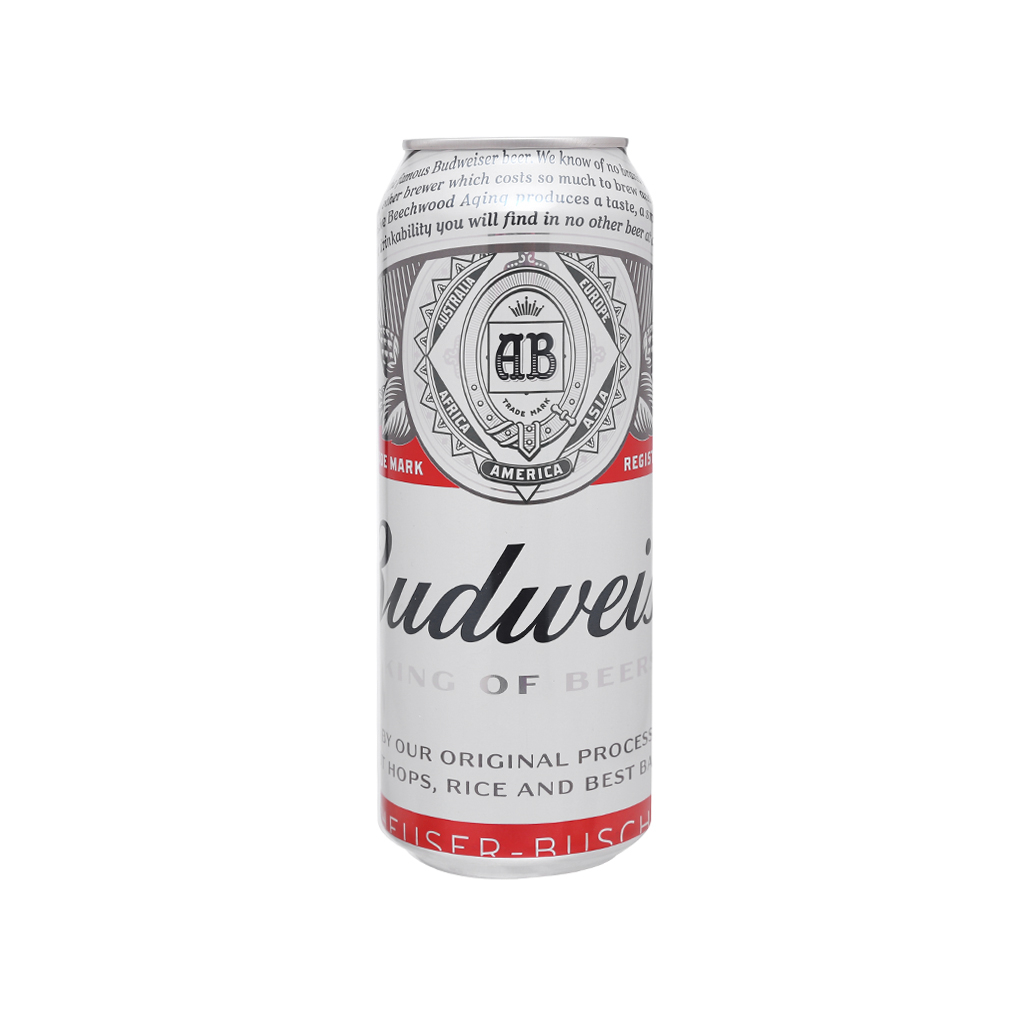 Thùng 12 lon bia Budweiser 500ml