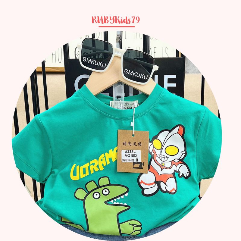 Quần jean cho bé trai kèm áo thun cho bé trai họa tiết dễ thương - rubykids