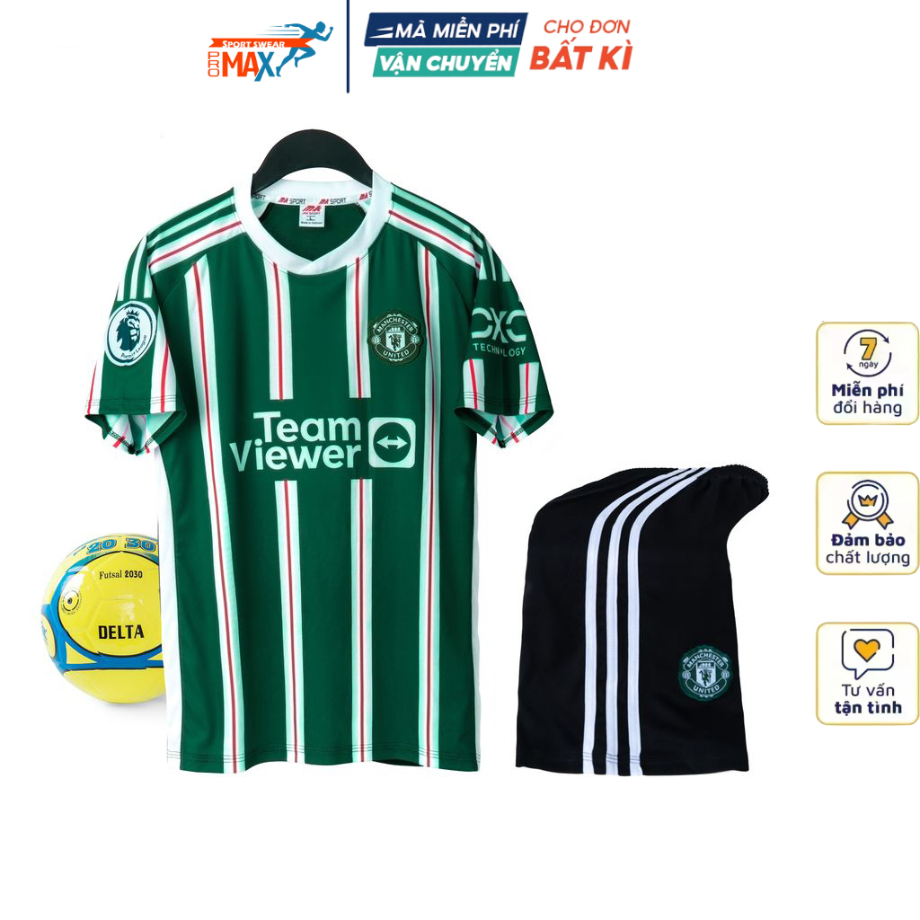 Quần Áo Bóng Đá Manchester United vải thun lạnh không xù đồ đá banh mu mẫu mới 2023 2024