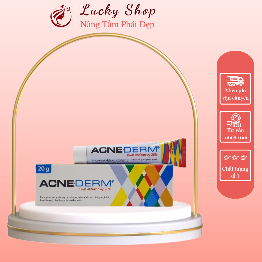 Acne Derm Kem giảm mụn Acnederm Azelaic Aicd 20% làm trắng da 20g LUCKY SHOPHD