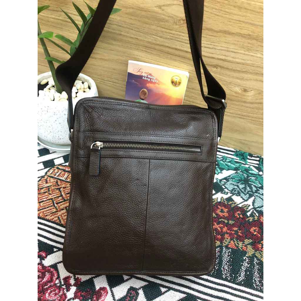 Túi đeo chéo nam da bò, đã qua sử dụng