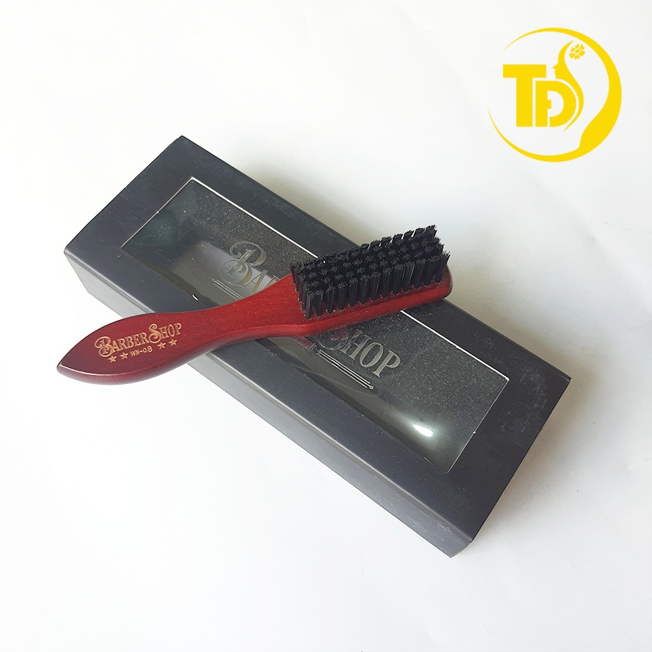 Lược Phủi Tóc Cán Gỗ Barber WAHL Chính Hãng, Cọ Phủi Mặt, Phủi Cổ Sạch Chuyên Nghiệp Cho Salon và Barber
