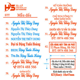 Khắc dấu liền mực theo yêu cầu