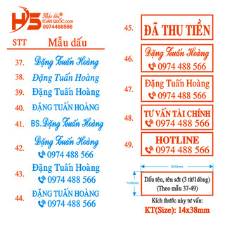 Khắc dấu liền mực theo yêu cầu