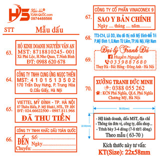 Khắc dấu liền mực theo yêu cầu