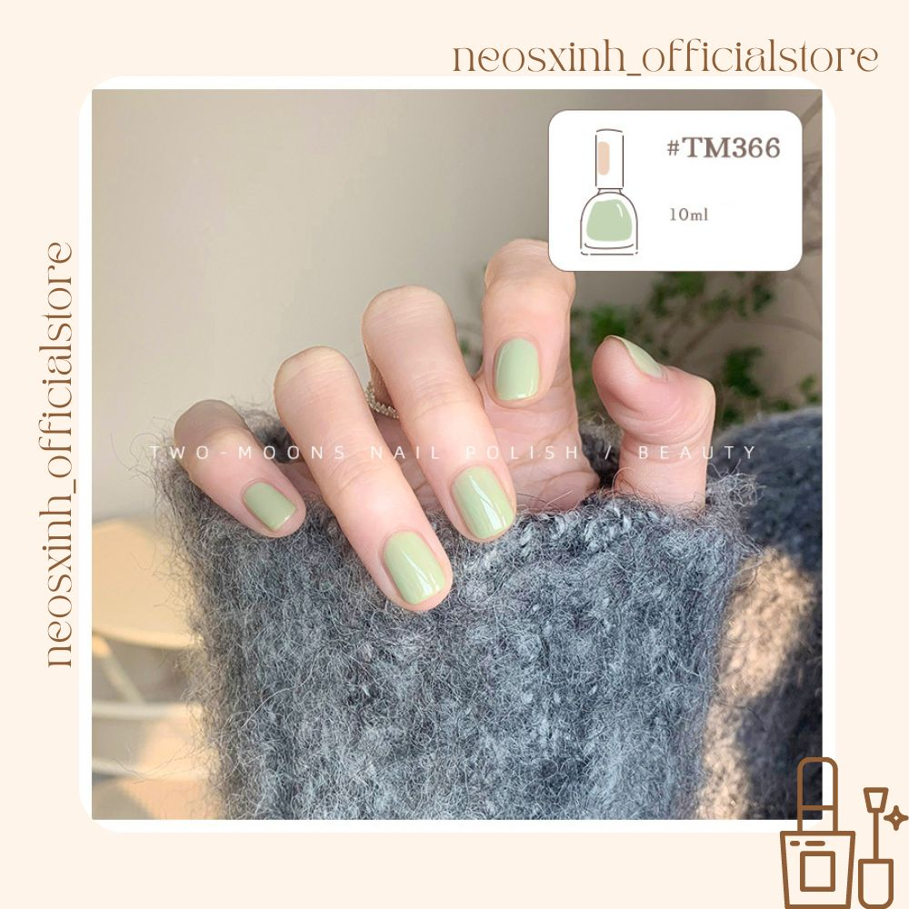 Sơn Móng Tay Twomoons Lẻ 10ml Nude Trắng Pastel Trứng Cút- Neosxinh - Nails