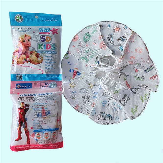 Khẩu trang 5D mask Phượng Cát CHO BÉ - 100chiếc GG