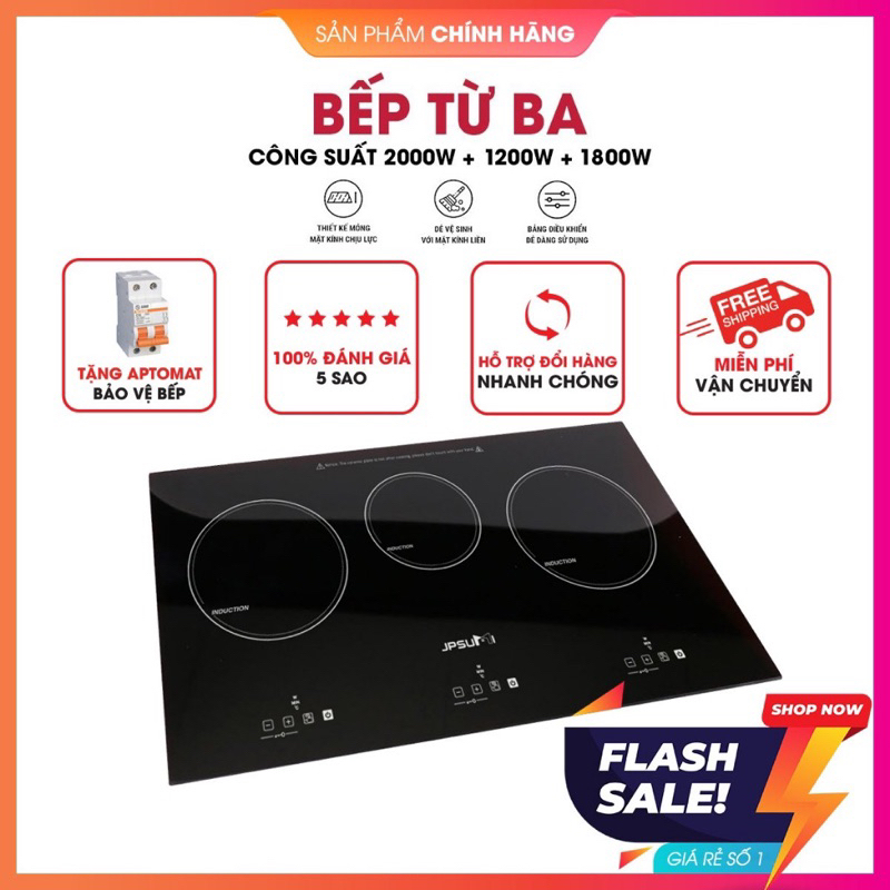 Bếp từ 3 INVERTER Bảo hành chính hãng 36 tháng