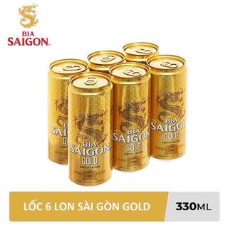 Bia sài gòn gold - combo 6 lon