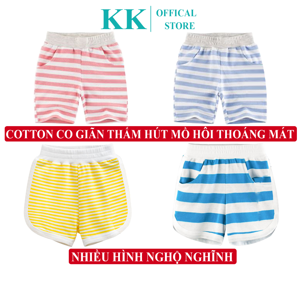 Quần Đùi Cho Bé Trai 27Kids Vải Cotton Thoáng Mát, Quần Short Bé Trai Xốp Kookoo