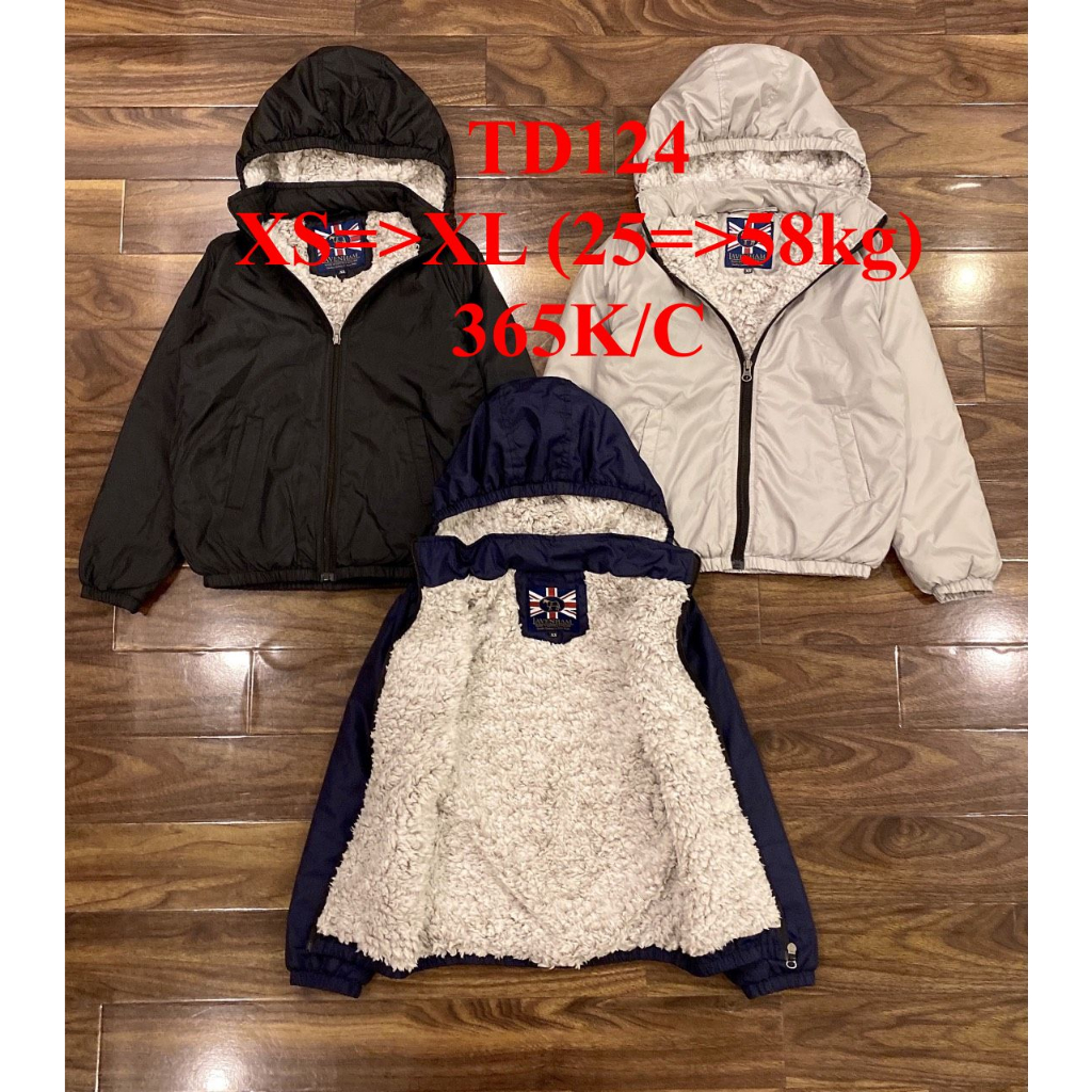 * Mã TD124: Áo khoác gió lót lông cừu Unisex hàng VNXK.