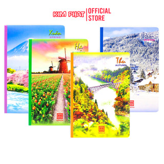 Combo 5 quyển vở kẻ ngang hồng hà 120 trang pupil bốn mùa 1001