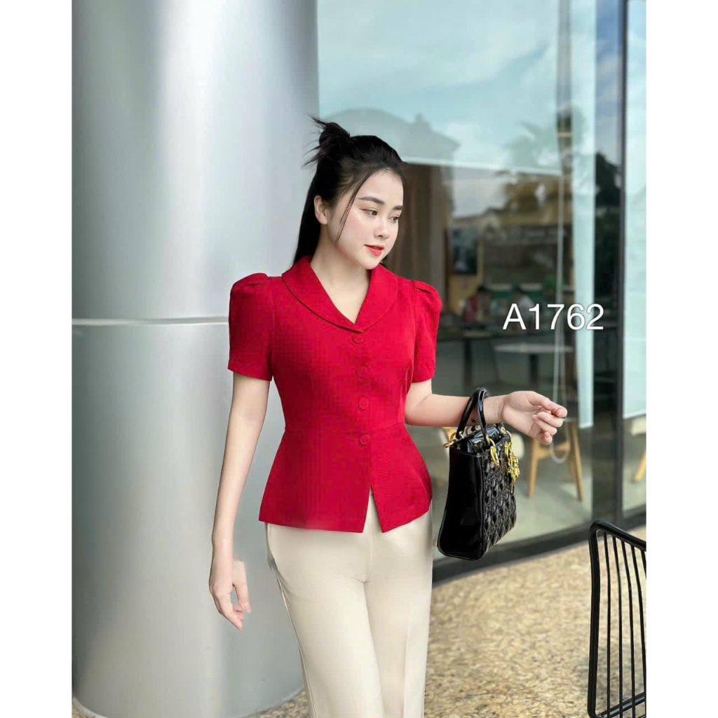 Áo sơ mi Peplum cổ Sam sang trọng thiết kế LELY FASHION- A1762