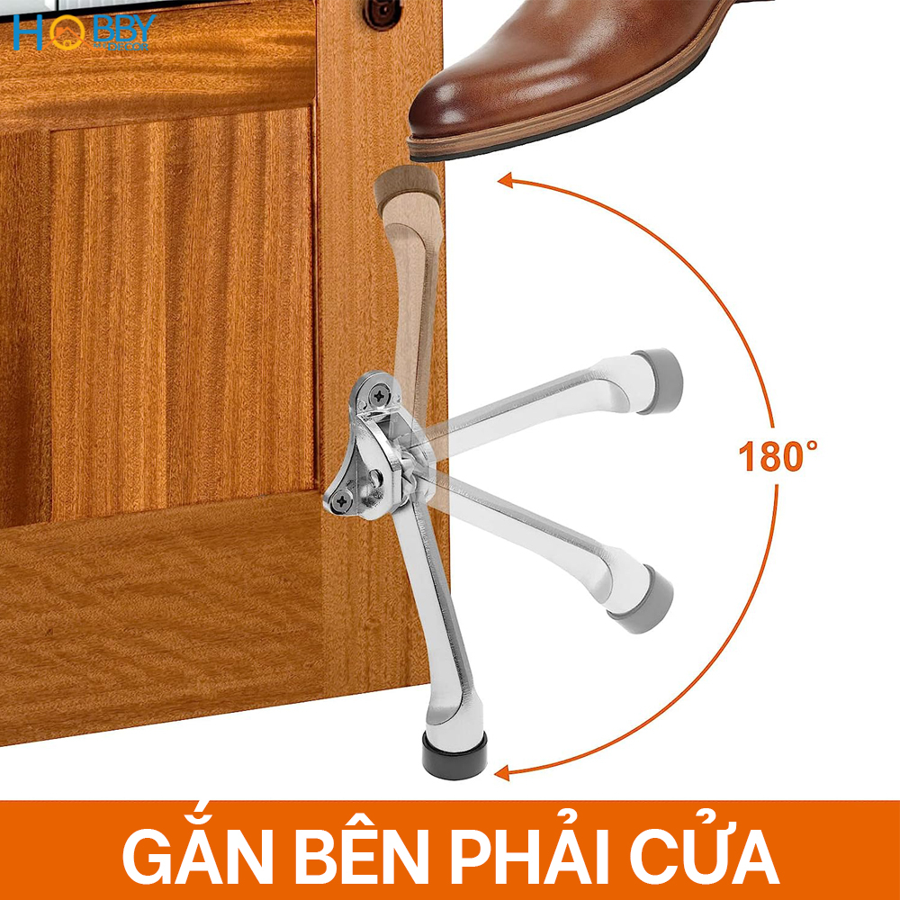 Chặn cửa chân móng ngựa chống va đập Hobby Home Decor CMG2 đế cao su giữ chặt cửa