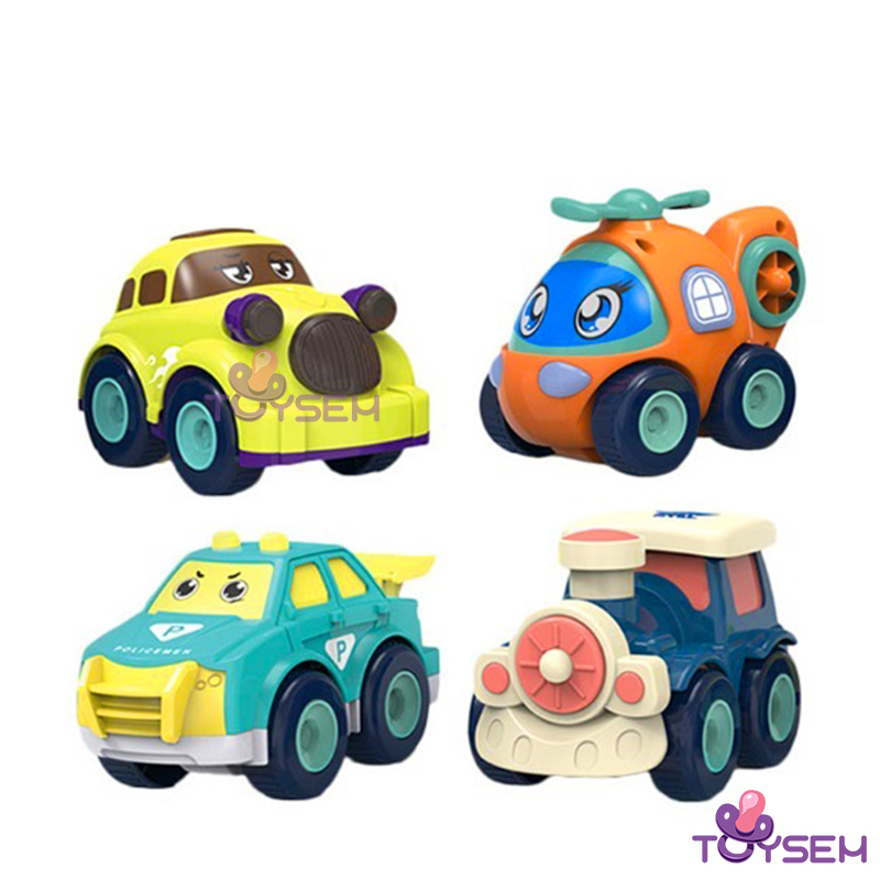 Combo 8 xe ô tô chạy đà nhiều màu sắc cho trẻ từ 3+ tuổi vui chơi - Quà tặng sinh nhật cho bé