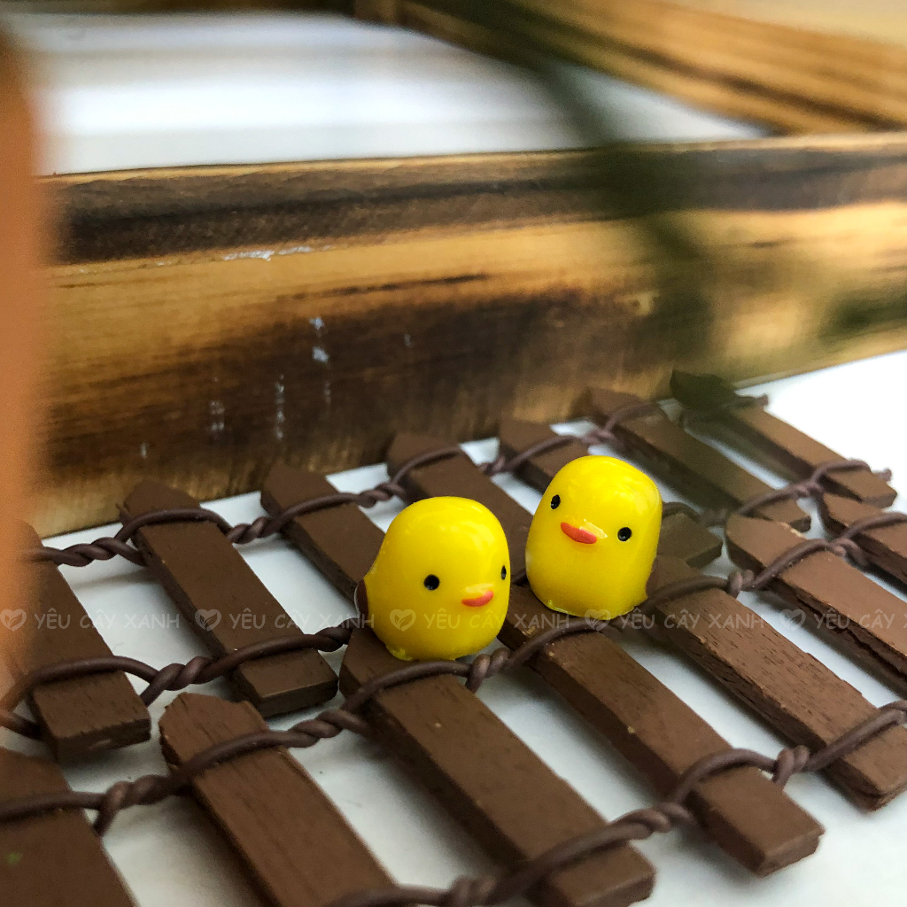 Phụ Kiện Gà Con Trang Trí Mô Hình, Tiểu Cảnh Terrarium, Đồ handmade