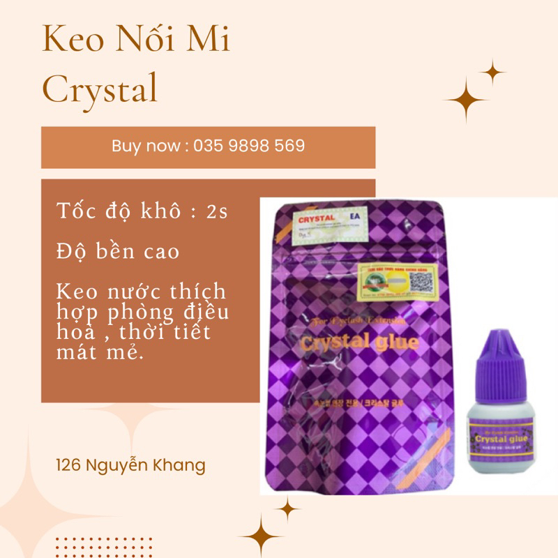 [HÀNG CHÍNH HÃNG] KEO NỐI MI CRYSTAL TÍM