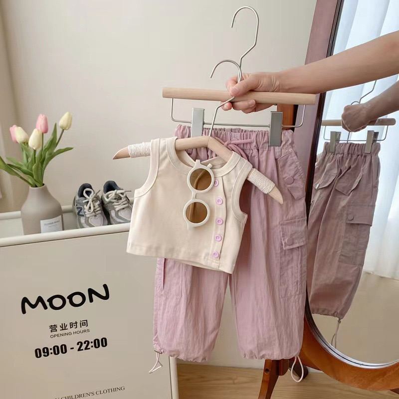 Bộ phong cách cá tính cho bé, bộ quần jocker và áo thun mềm mại