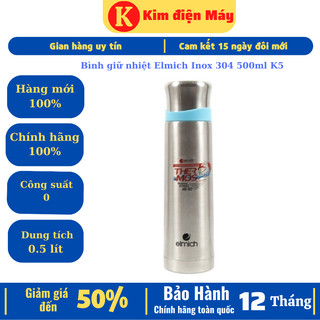 Bình giữ nhiệt Elmich K5 Inox 304-dung tích 500ml-bảo hành 12 tháng toàn quốc