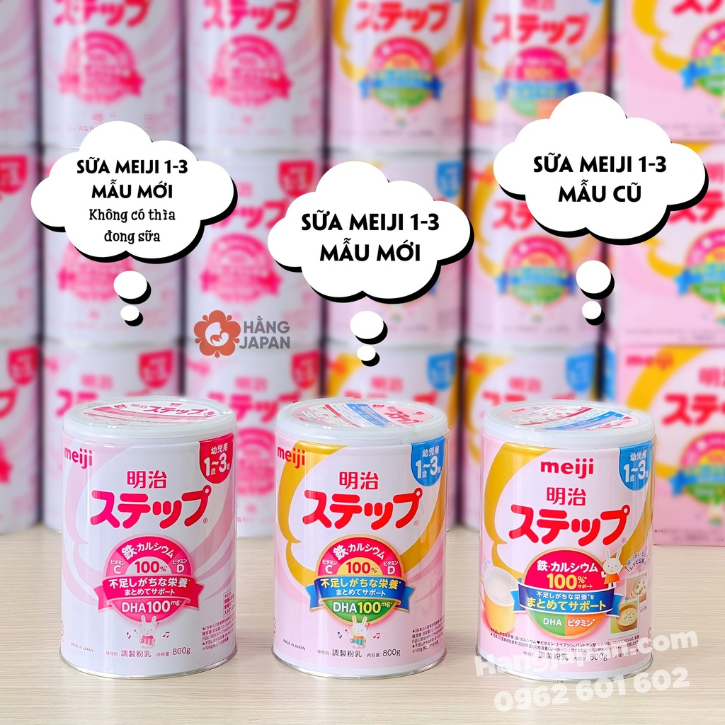 Sữa Meiji Nhật đủ số cho bé từ sơ sinh trở lên hộp 800g nội địa Nhật