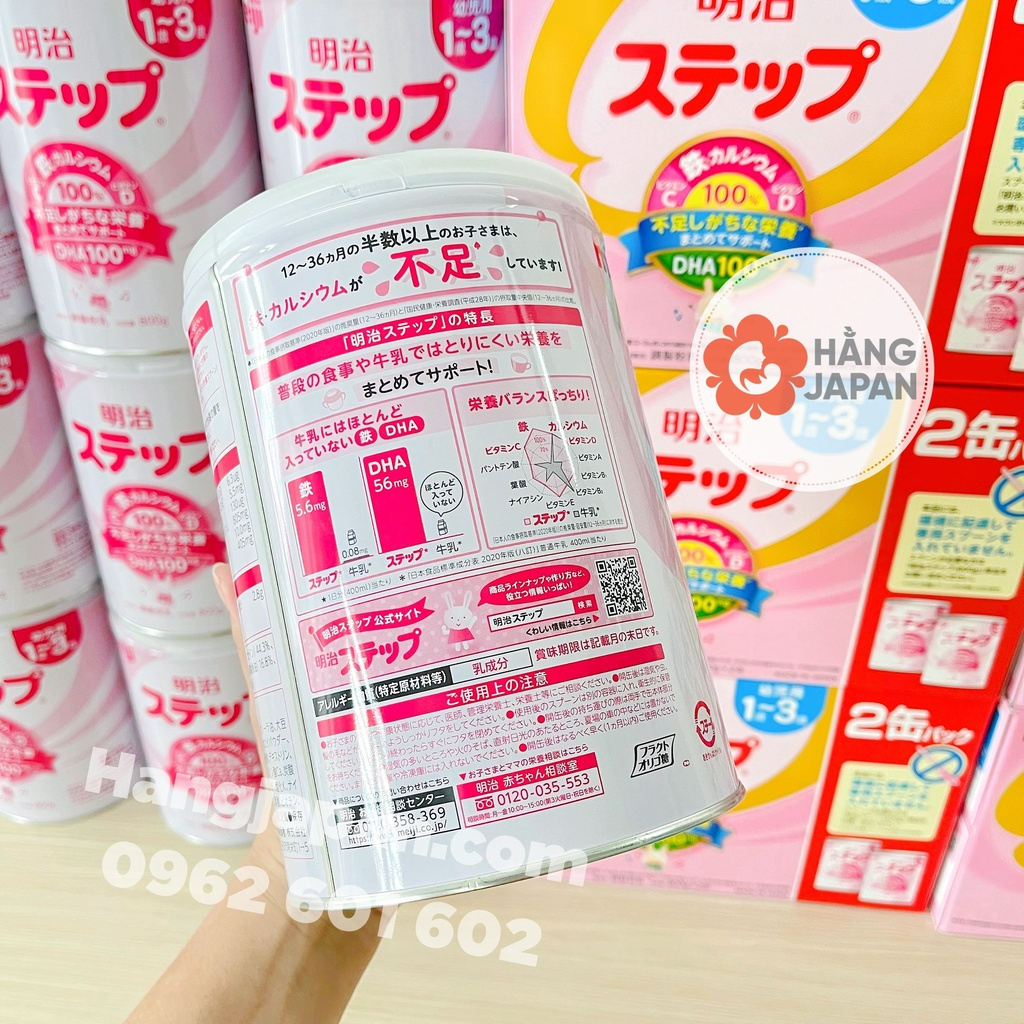 Sữa Meiji Nhật đủ số cho bé từ sơ sinh trở lên hộp 800g nội địa Nhật