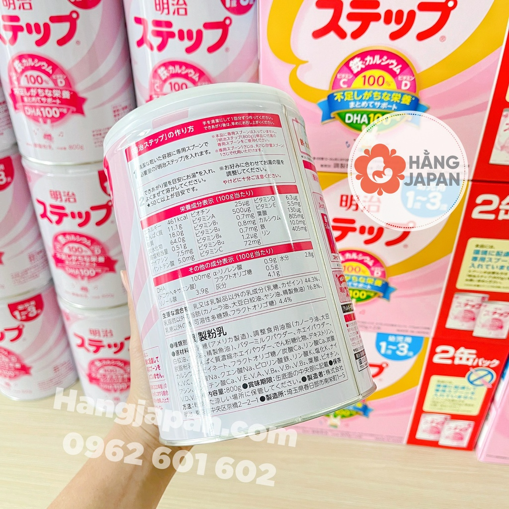 Sữa Meiji Nhật đủ số cho bé từ sơ sinh trở lên hộp 800g nội địa Nhật