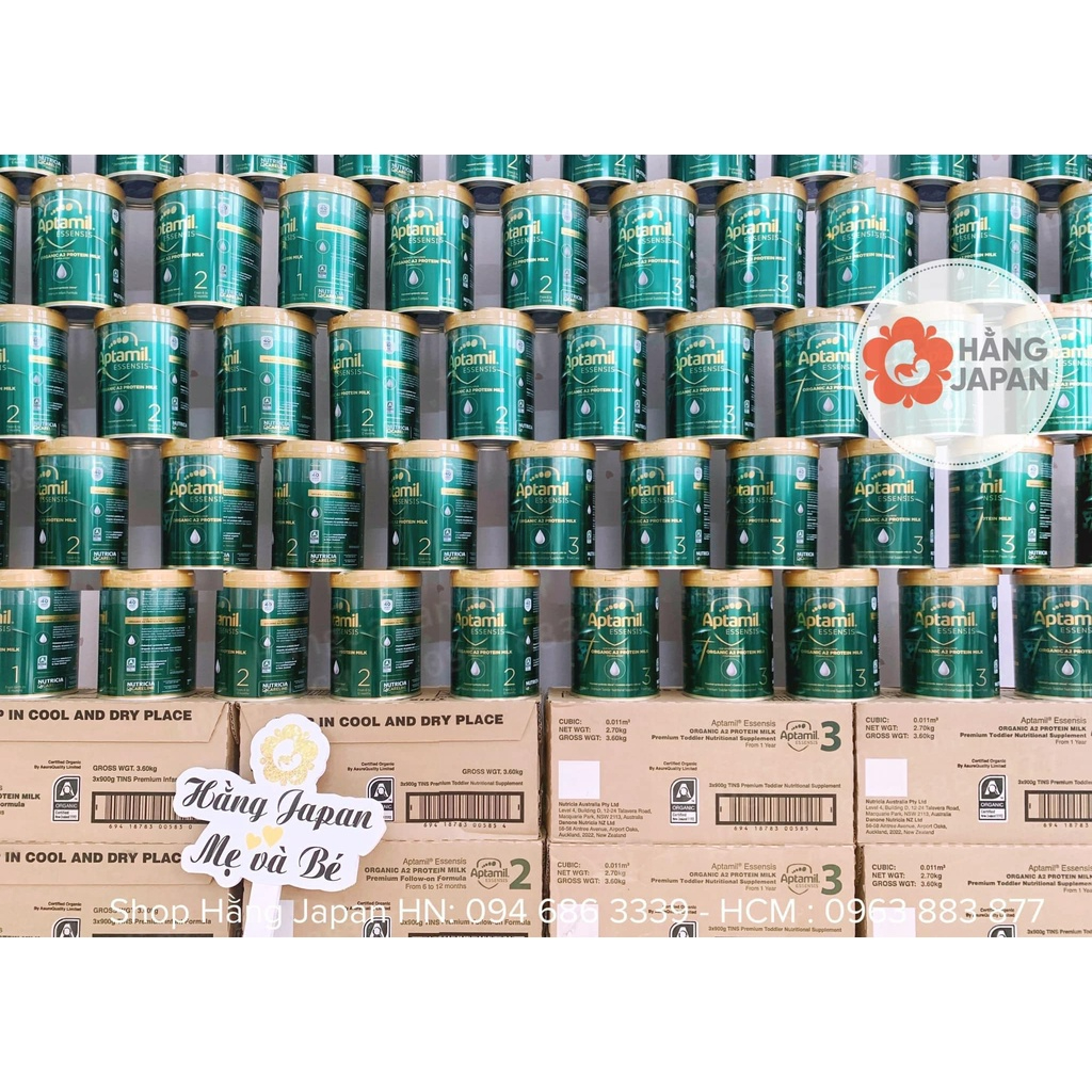 Sữa Aptamil Essensis Organic Úc cho bé từ sơ sinh trở lên hộp 900g - Hàng Nội Địa Date Mới
