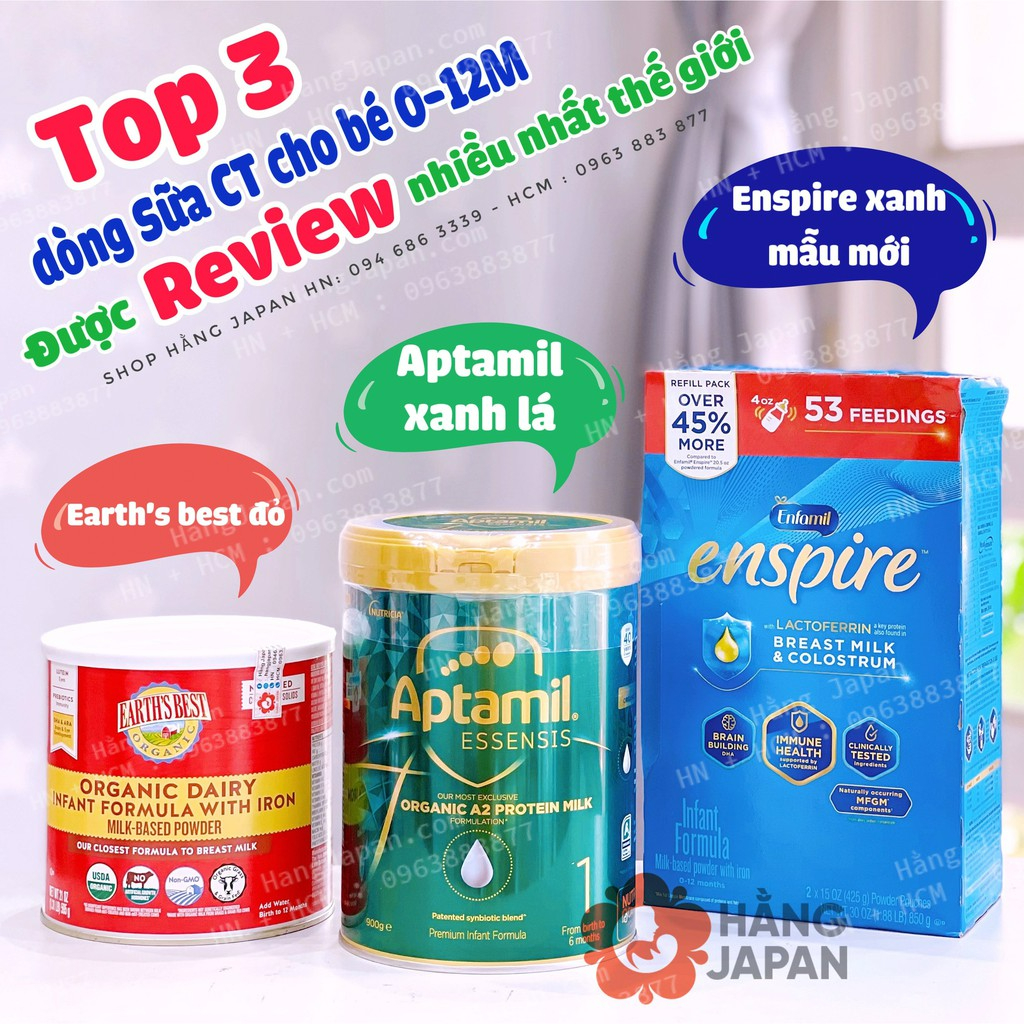 Sữa Aptamil Essensis Organic Úc cho bé từ sơ sinh trở lên hộp 900g - Hàng Nội Địa Date Mới
