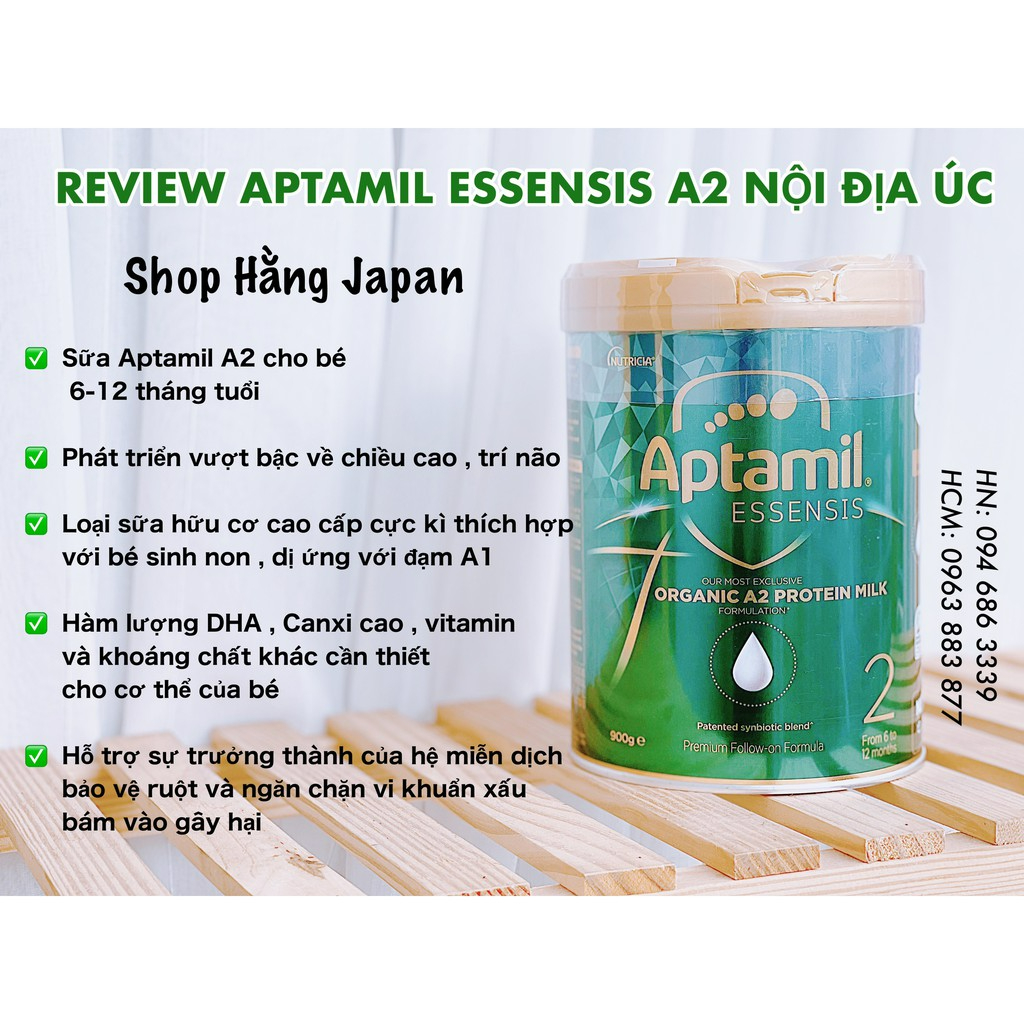Sữa Aptamil Essensis Organic Úc cho bé từ sơ sinh trở lên hộp 900g - Hàng Nội Địa Date Mới