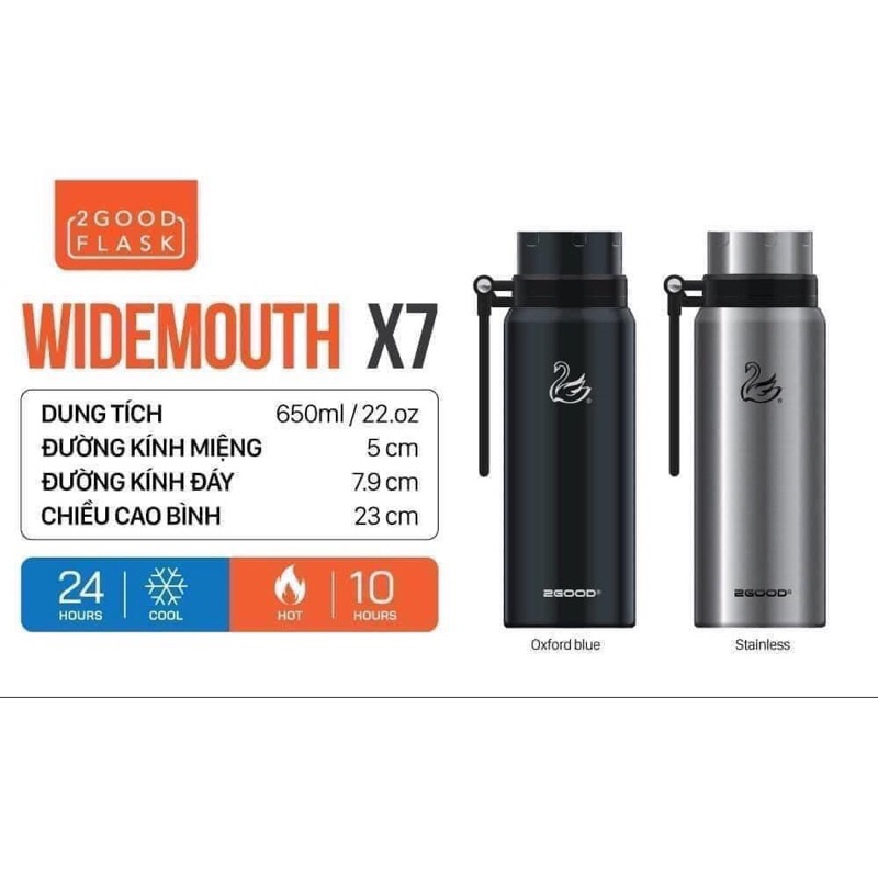 Bình giữ nhiệt 2Good Wide Mouth X7 [Sale]