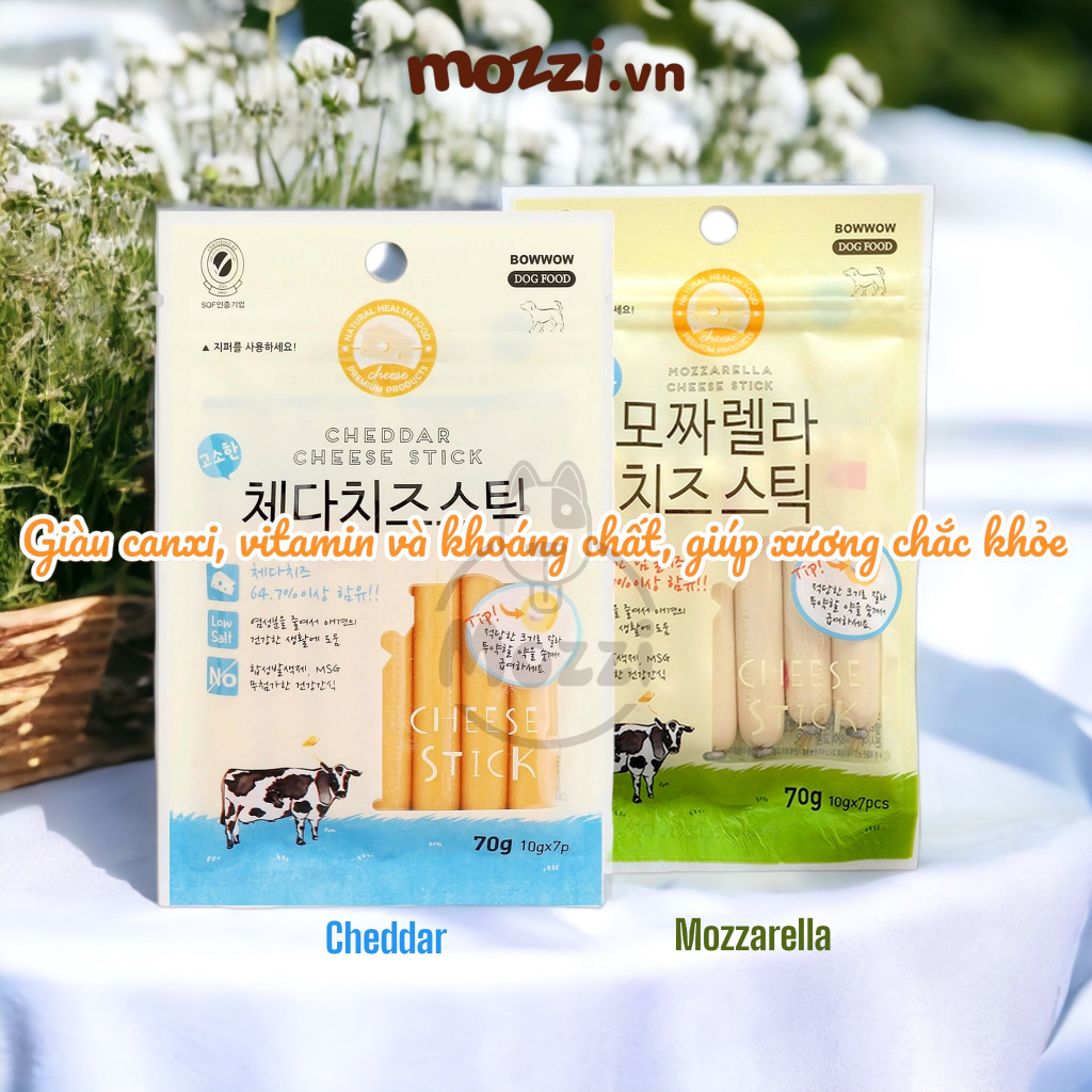 BowWow Xúc xích phô mai bổ dưỡng 70gr cho chó