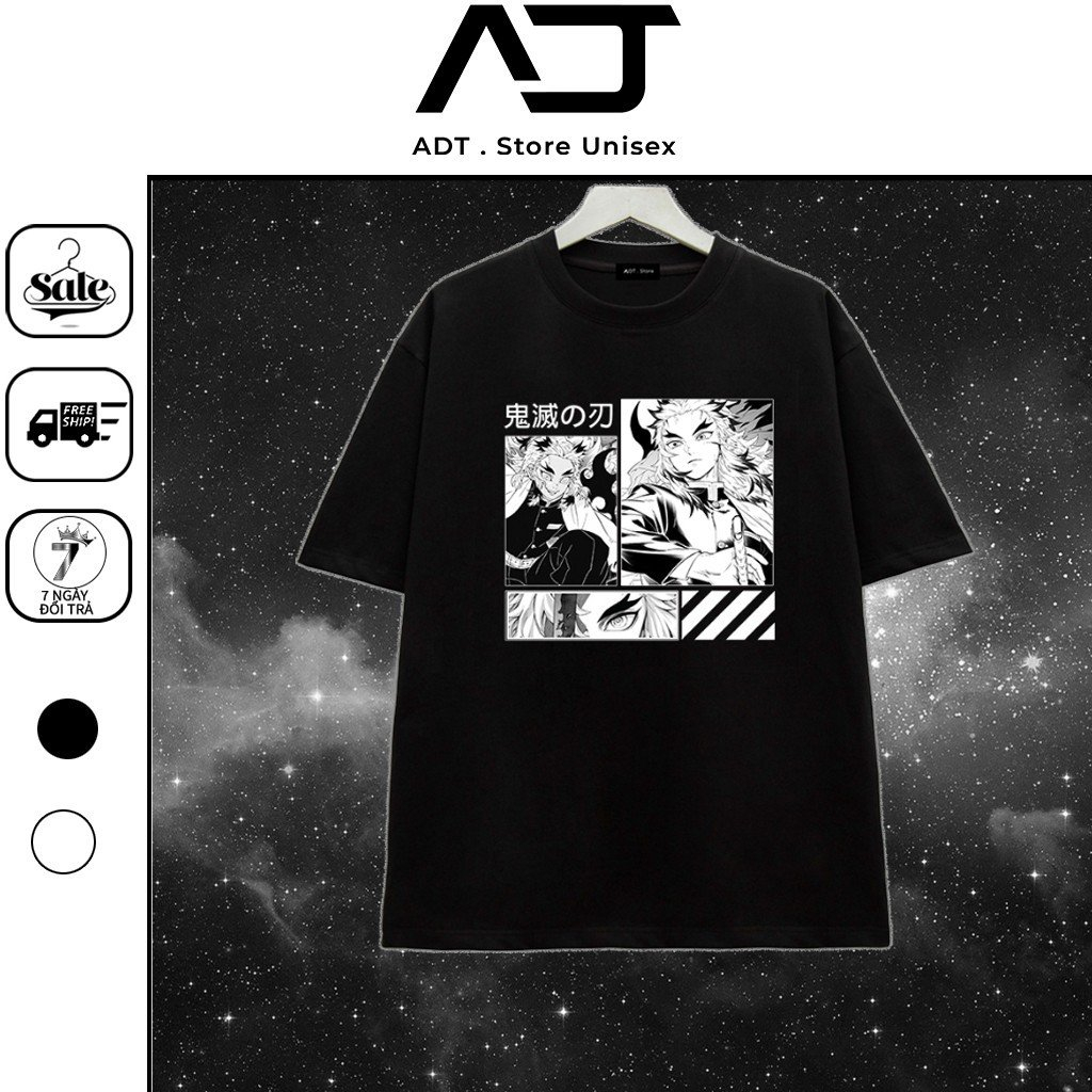 Tổng Hợp  Áo thun Anime :Mẫu Áo thun Kimetsu No Yabai unisex chất thun co giãn 4 chiều