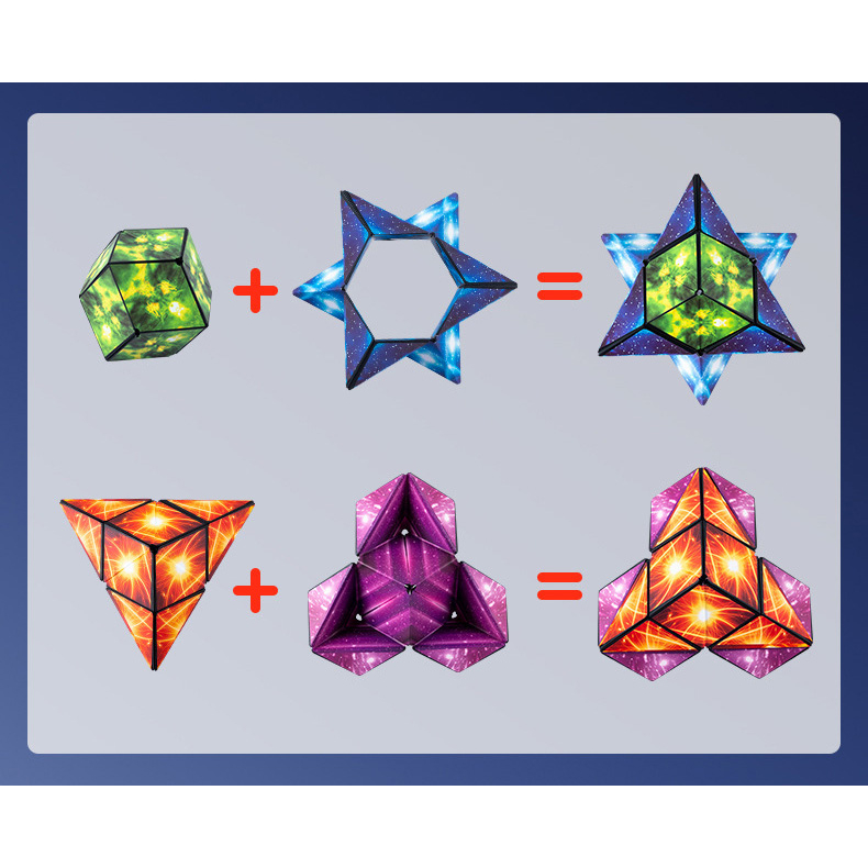 Khối Rubik 3D Từ Tính Nam Châm Có Thể Biến 72 Hình Dạng Thú Vị Cho Bé