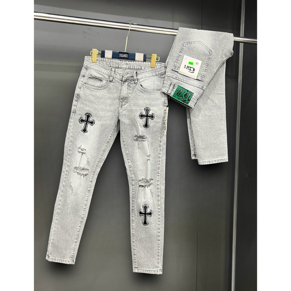 Quần jean nam tông màu xám thiết kế trẻ trung năng động hợp thời trang