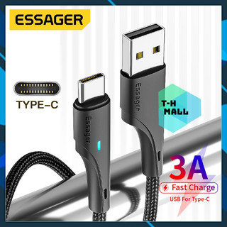 Dây Cáp Sạc Nhanh USB Type C Có Led Báo Sạc dài 0.25m / 1m / 2m 3A Cho Samsung Huawei Xiaomi Essager