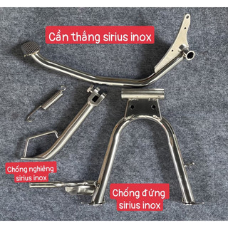 Bộ chống đứng kèm cốt, chống nghiêng, cần thắng, gác máy inox 304, xe sirius 110 xăng cơ.