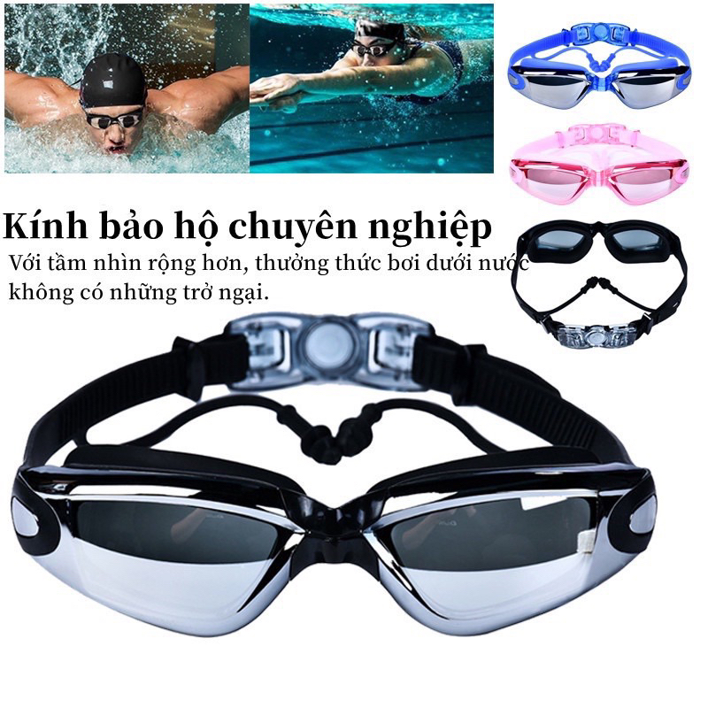 Kính bơi tráng gương chống sương mù, chống tia UV