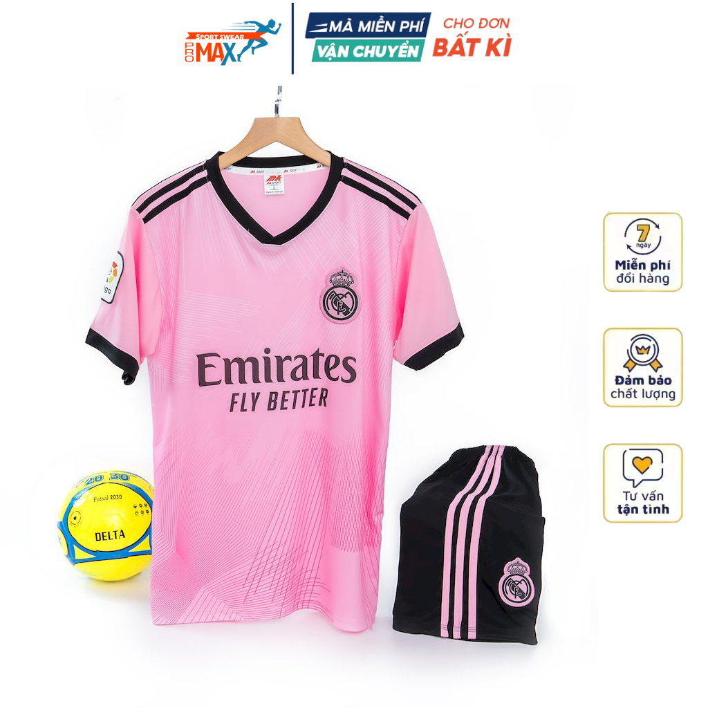 Quần áo bóng đá real madrid đồ đá banh mẫu mới thun lạnh co giãn thoáng mát 2023 2024