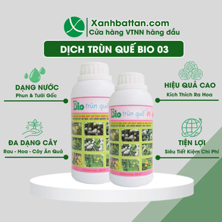 Dịch Trùn Quế Hữu Cơ Bio 03 Kích Ra Hoa - Kích Rễ Chai 500 ml