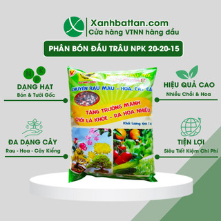 Phân NPK 20-20-15 (NPK 3 Màu) Bình Điền Cho Hoa Kiểng - Rau Màu 1 KG