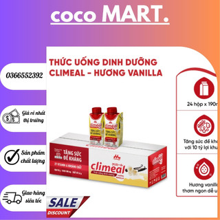 Sữa Climeal- sữa trái cây - Thức uống dinh dưỡng - Thùng 24 hộp 190ml - Hương vanilla