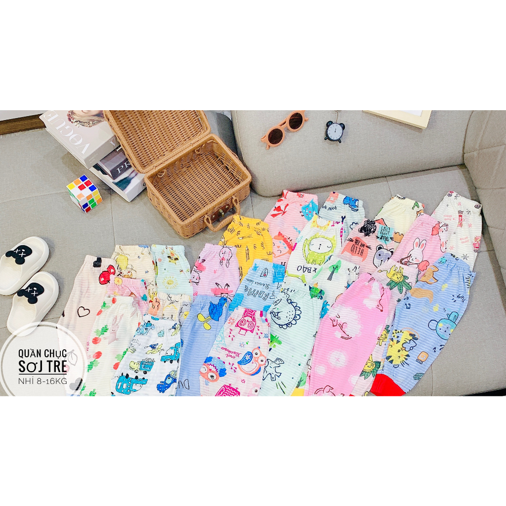 Quần chục dài chất cotton cho bé trai bé gái 6-16kg QC1