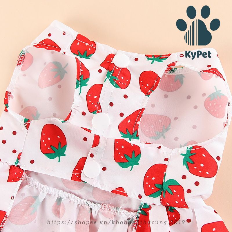 Đầm váy hoa công chúa có nơ dành cho thú cưng chó mèo Kypet