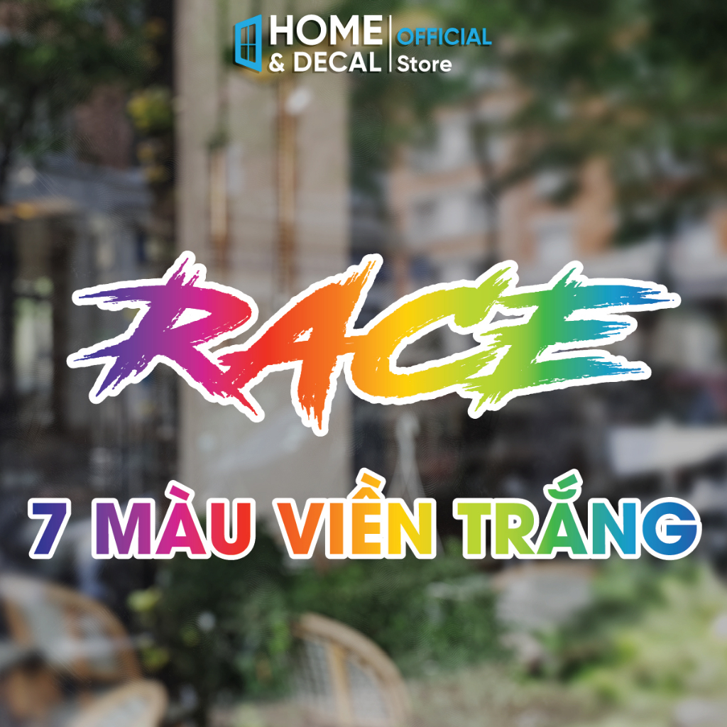 Tem Dán Xe Máy Race, Decal Trang Trí Xe Máy, Sticker Dán Các Vị Trí Trên Xe, Chất Liệu Decal Ô Tô Chịu Nắng Chống Nước