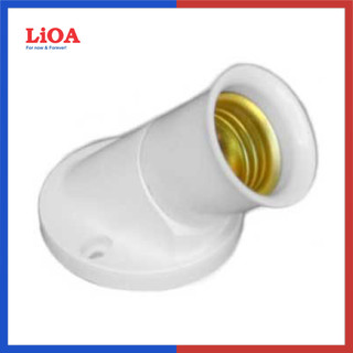 Đui đèn e27, gắn tường, chéo 45 độ vát gắn tường, lioa, ddx45