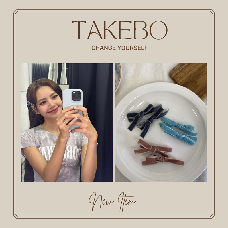 Kẹp tóc nơ nhung Lisa Blackpink (set 2 cái) nhiều màu thời trang cá tính dễ thương dành cho bạn nữ